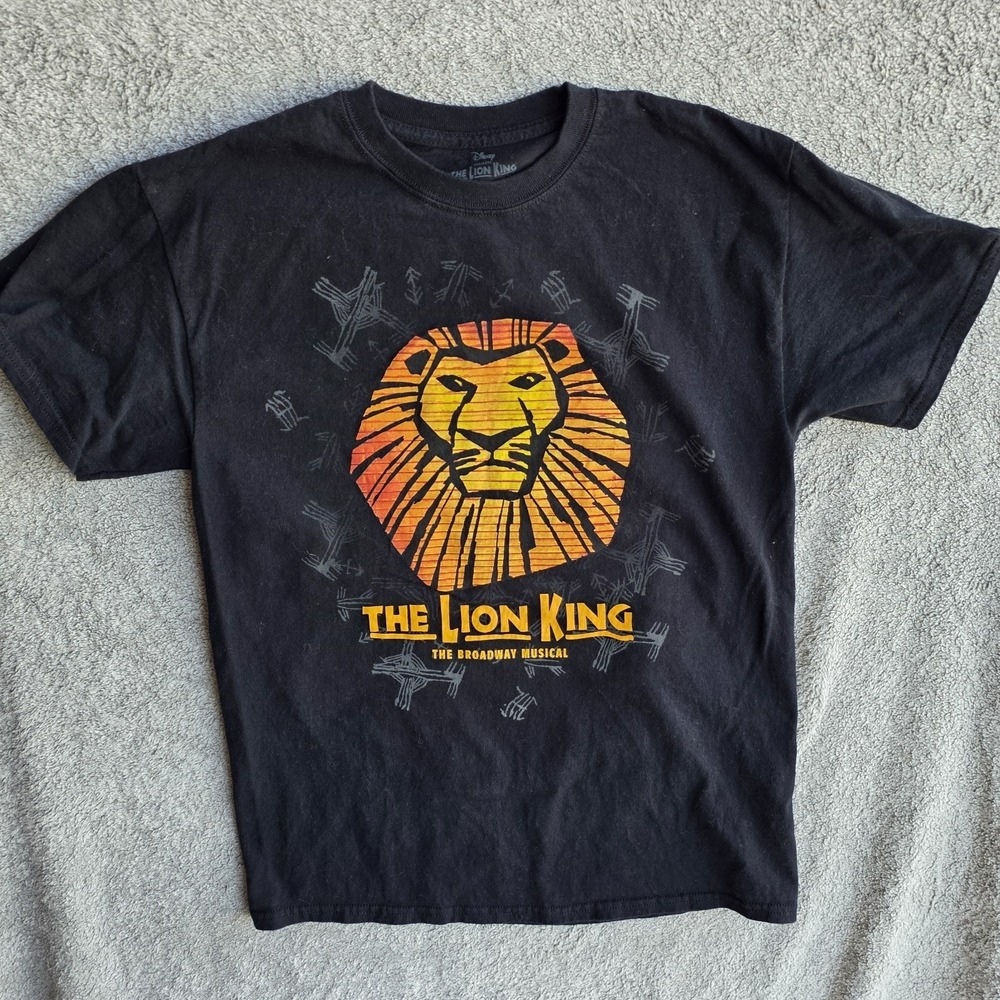 Lion King Adult M T-Shirt Broadway Musical Black Yellow Disney